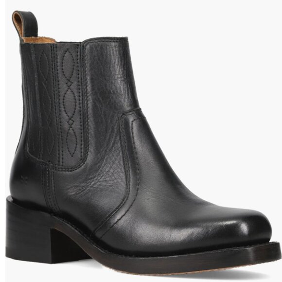 Frye Shoes - Frye Campus Chelsea Black Leather Boot